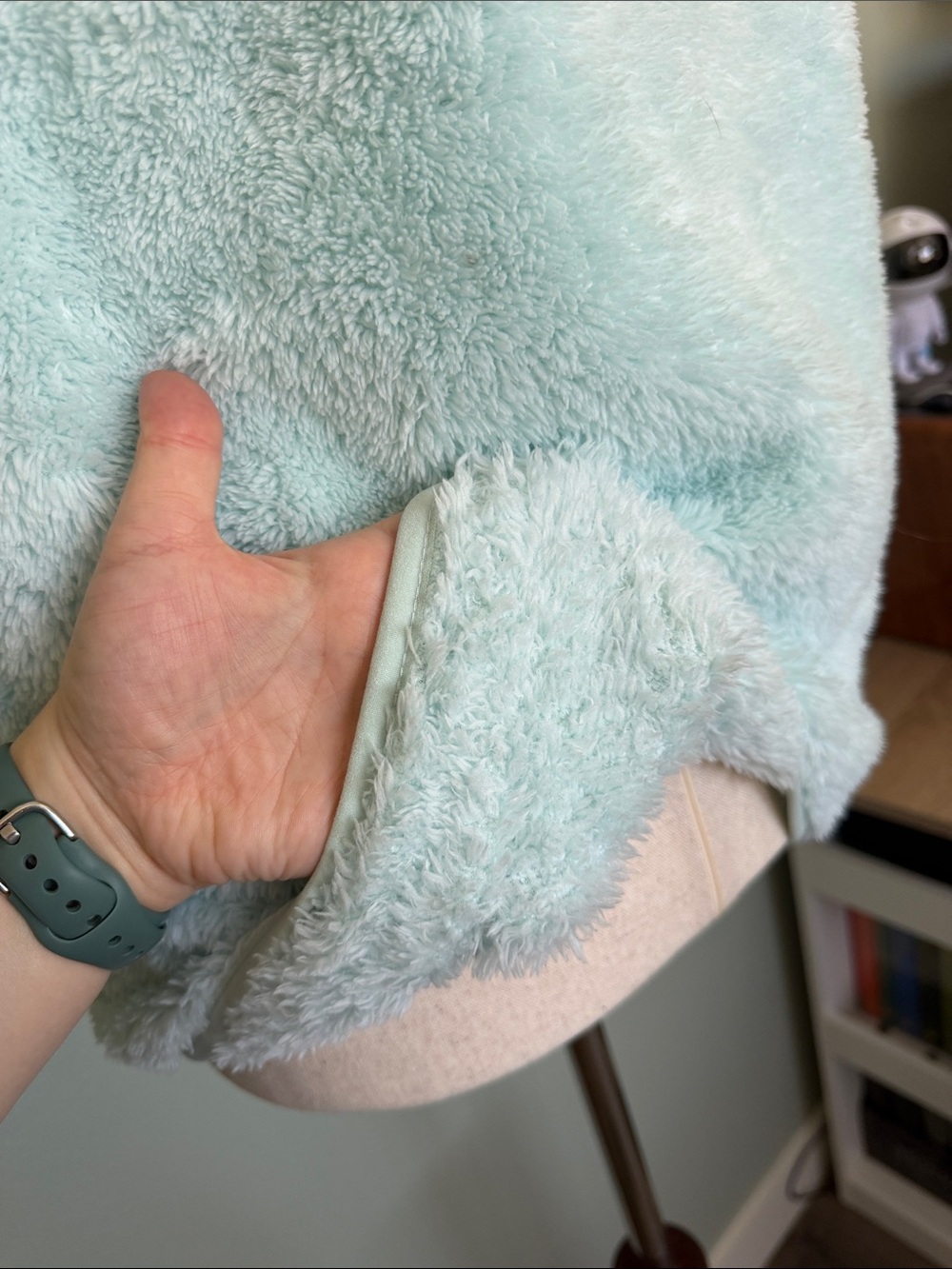 Eddie Bauer Soft Plush Zip Vest in Light Mint - Picture 7 of 8